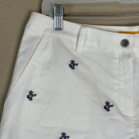 Louis Castel Women's White Golf Shorts 31 Embroidered Golfers Logo New with Tags - Picture 2 of 12